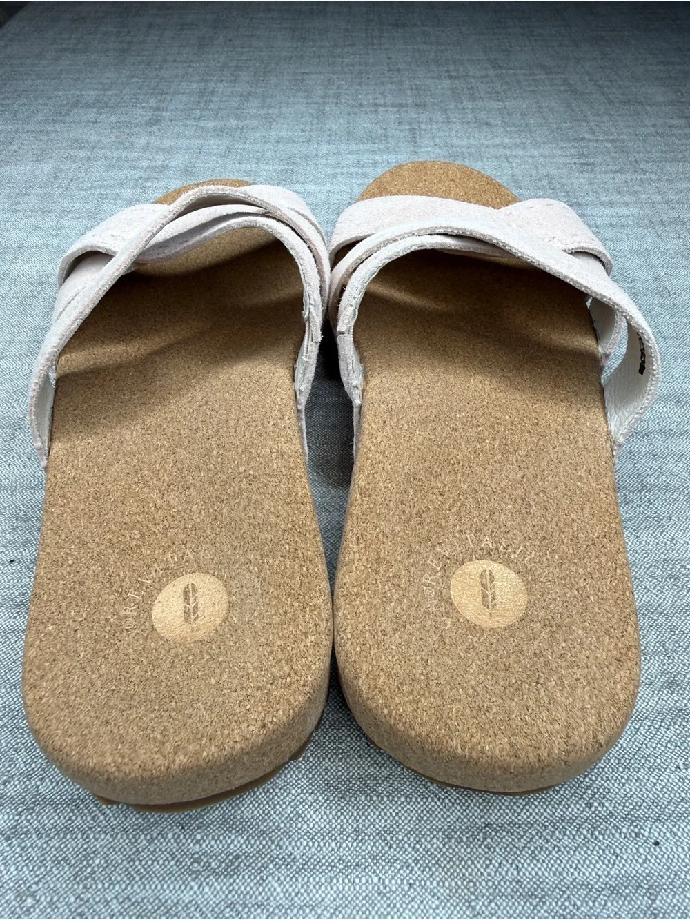 Revitalign Eden Suede Slide Sandals Blush Pink Size 7